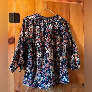 Women’s size petite small multi colored flowered blouse from St John’s Bay